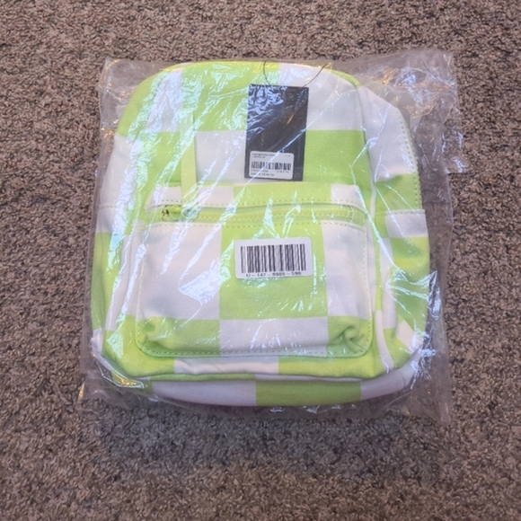Forever 21 | Bags | Lime Green White Checkered Mini Backpack Nwt In ...